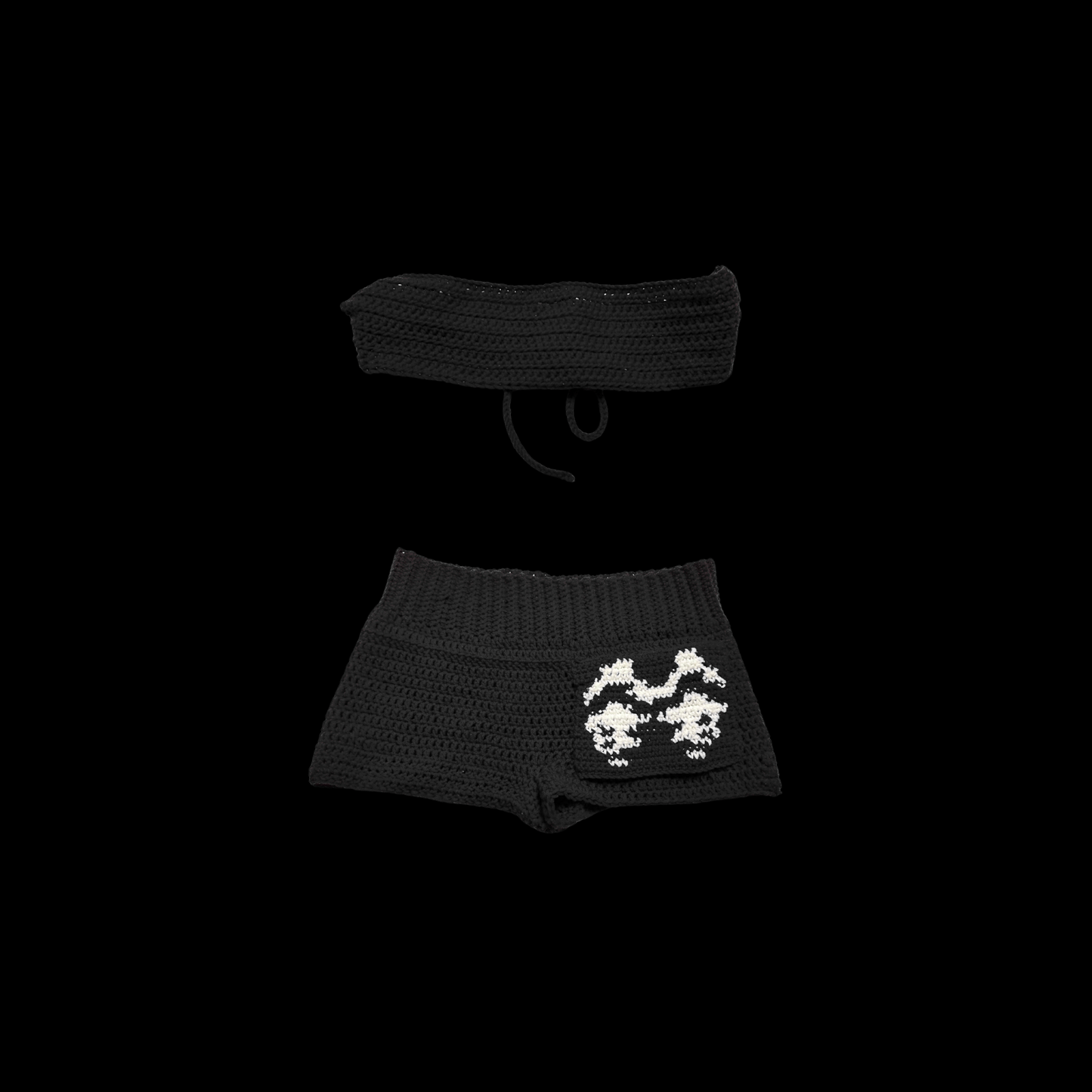 Dos Mil Black Crocheted Two Piece
