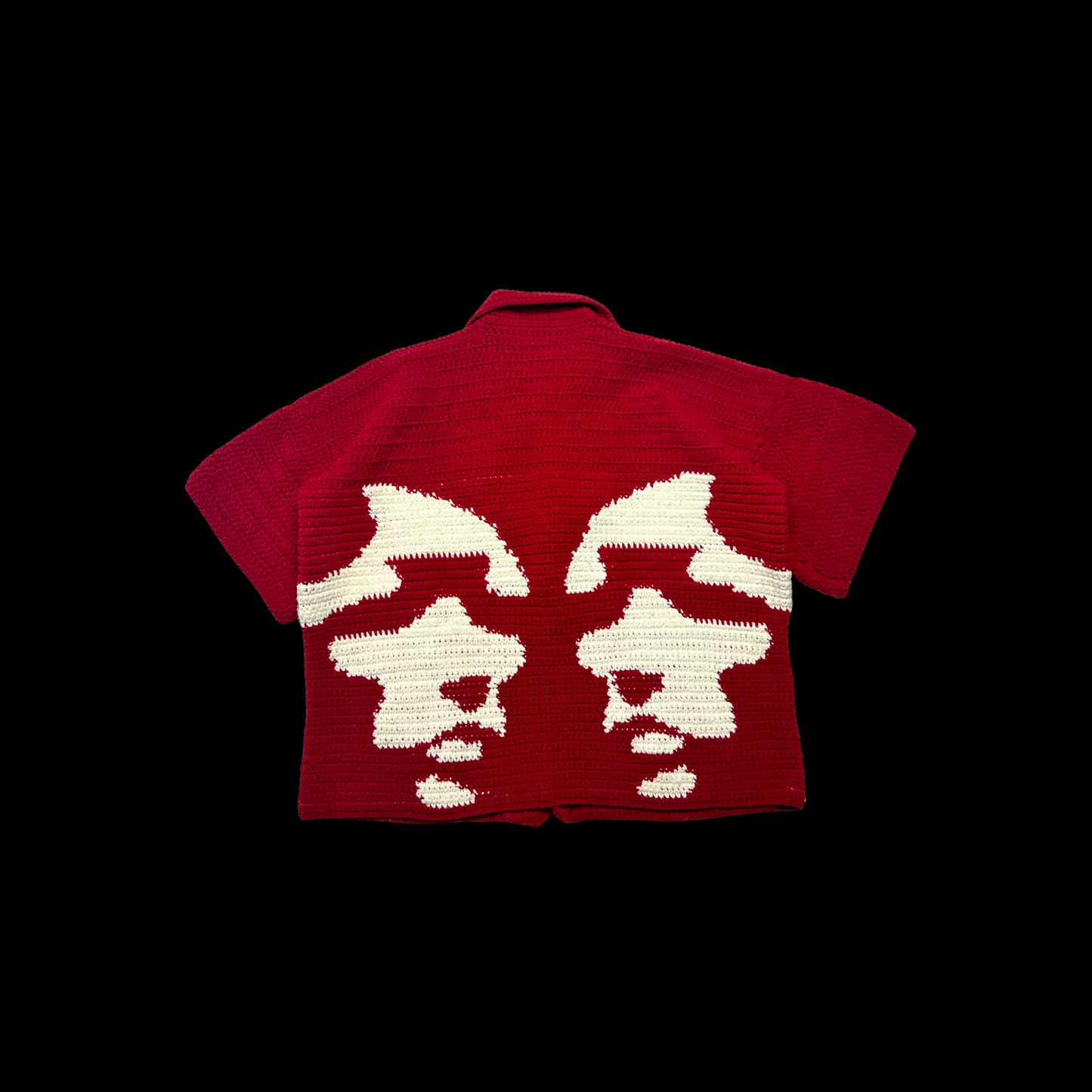 Dos Mil Red Crocheted Polo