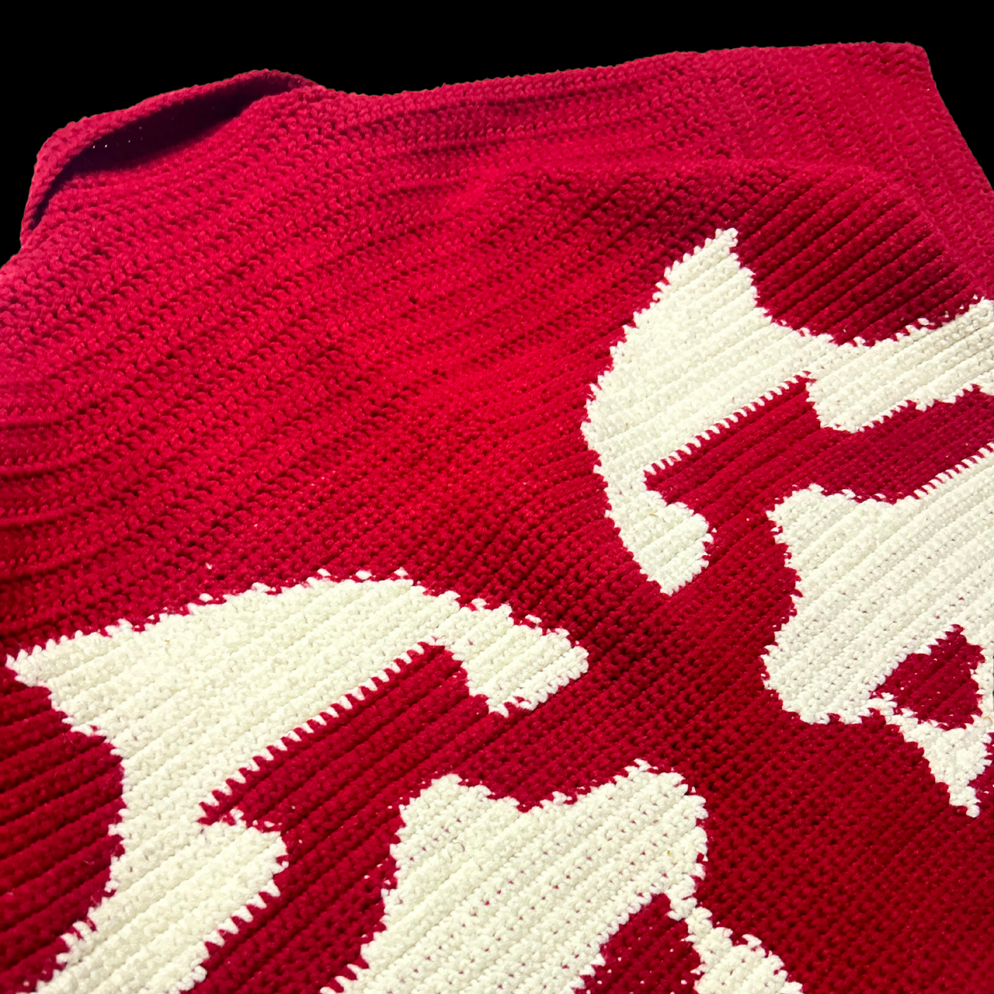 Dos Mil Red Crocheted Polo