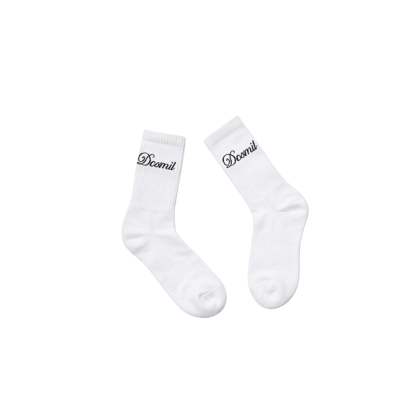 Dos Mil Cursive Logo Socks White