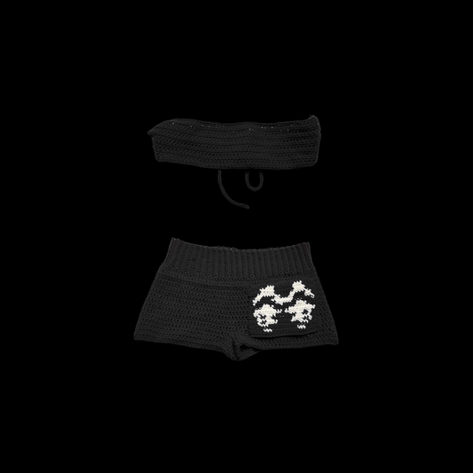 Dos Mil Black Crocheted Two Piece