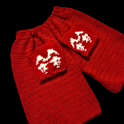 Dos Mil Red Crocheted Short