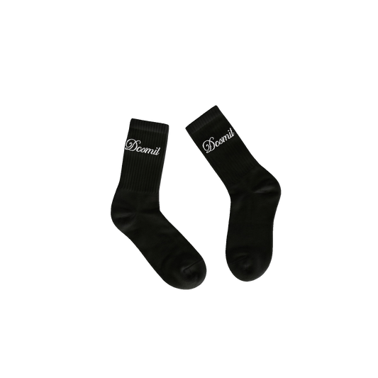 Dos Mil Cursive Logo Socks Black